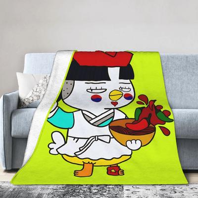 Warm Soft BlanketsChild Decorative Buldak Ramen Chicken Throw Blanket Flannel Bedspread For Couch Chair Fashion Sofa Bed Cover