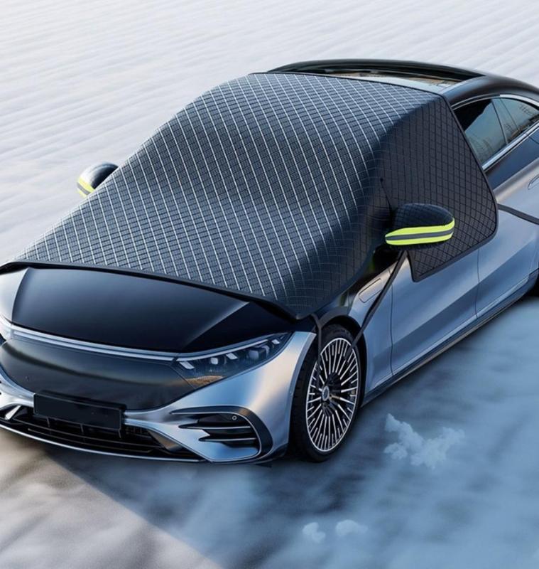 Ganzjahres-Autoscheibenabdeckung zum Blockieren von Schnee und Reflektieren von Sonne Große Abdeckung Schnelle Installation Design