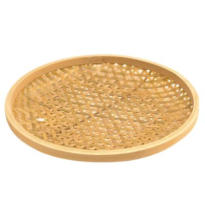 Wicker Tray Bamboo Woven Basket Snack Plate Storage (large Size) Household Food Bread