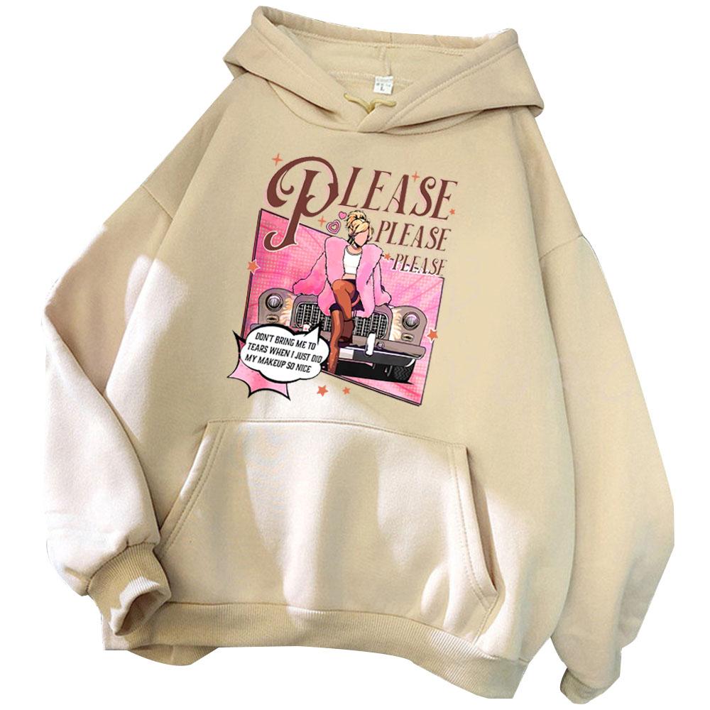 Sabrina Carpenter Hoodie Please Please Please Music Merch Fan Gift Unisex Harajuku Long Sleeve Sweatshirts