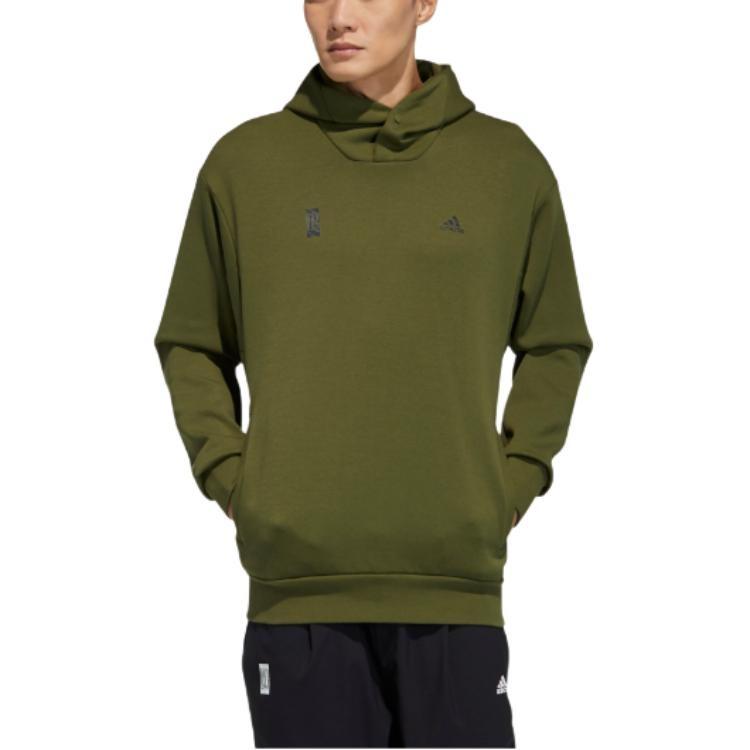 adidas Wj Swt Hood Casual Sports hooded Pullover Green Men's GP0923