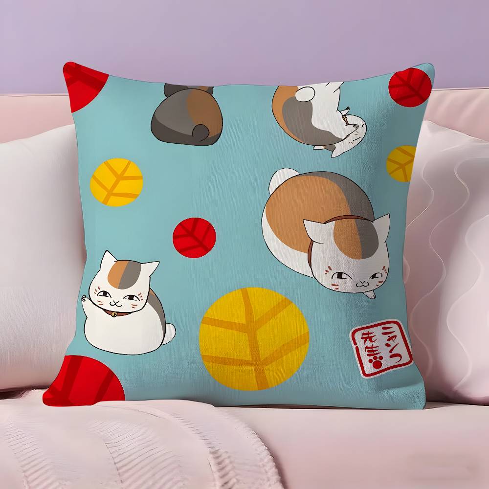 Anime N-Natsumes B-Book Of F-Friends Pillow Case Ultra Soft Skin Friendly Fabric Cloud Like Comfort & Concealed Zipper