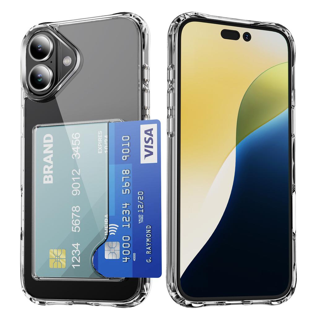 For iPhone 17 Case Protective TPU Phone Cover with Card Holder