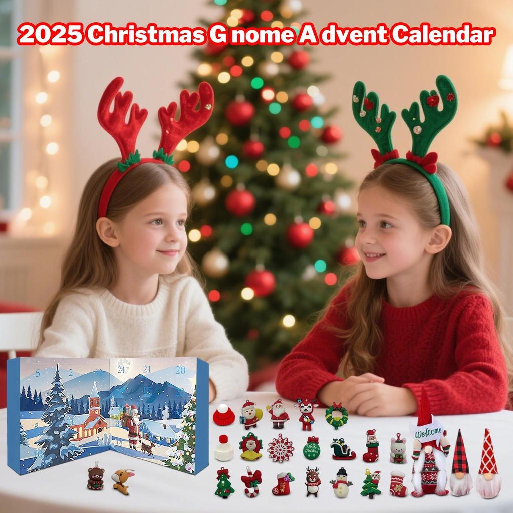 Christmas Calendar Countdown 24 Days Christmas Pendant Gnome Set Holiday Ornament Pendant Decoration Gnome For Girls Teenagers