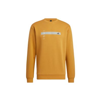 Graphic Crew Neck Logo Sweatshirt Men Tops Yellow HN9020