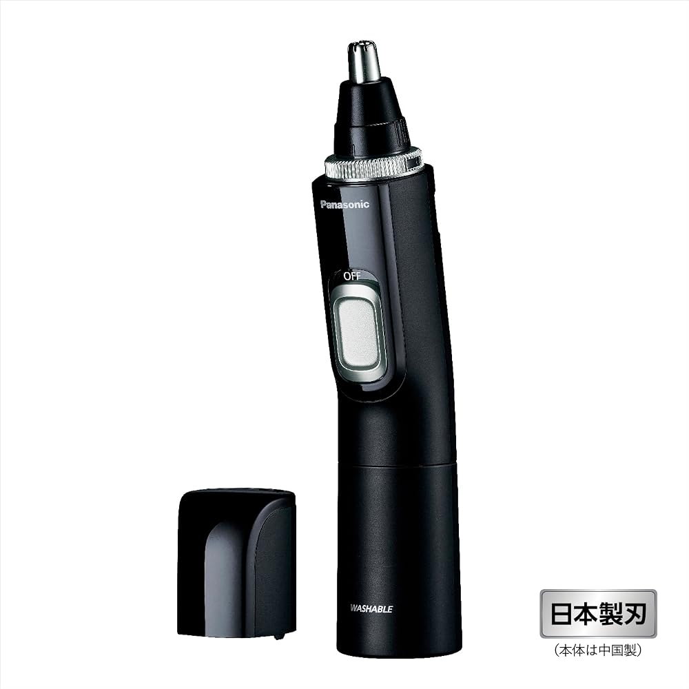 Panasonic ER-NGNH1-K Nose Hair Trimmer for Men, Washable, Battery Operated