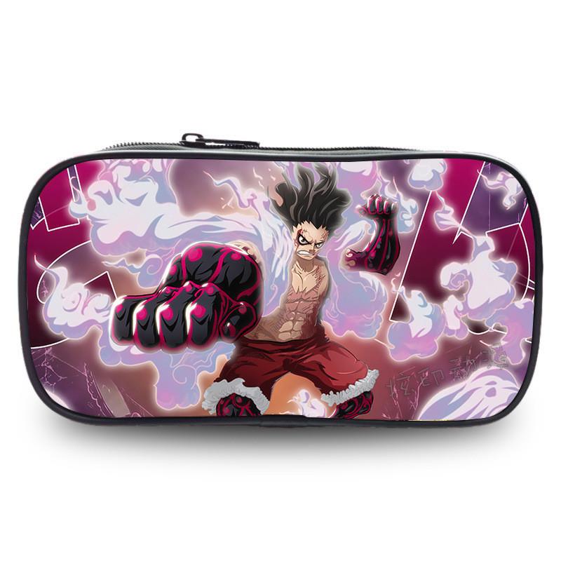 One Piece Luffy Anime Printed Single Layer Stationery Storage Pencil Bag For Students And Office Use