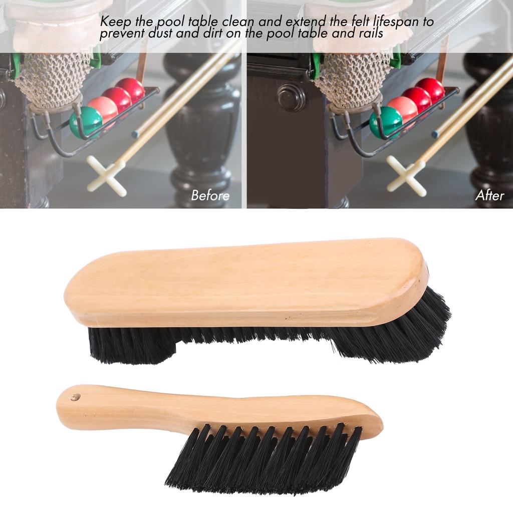 Pool Table Cleaning Tool Kit Wooden 8.5in Billiard Table Brush 9in Billiard Rail Brush