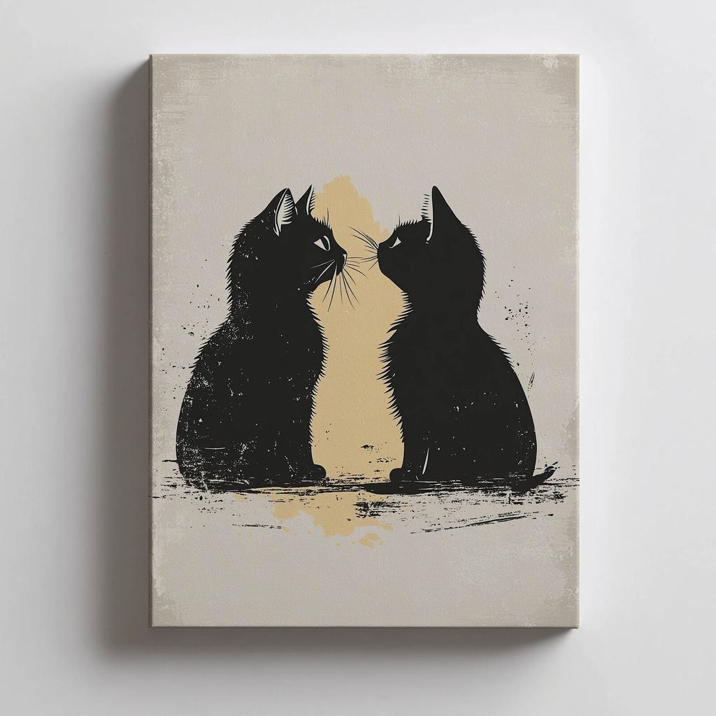Love In Cat Style Love In Cat Style, 40X50 Cm, Unframed, Matte Paper 230 Gsm