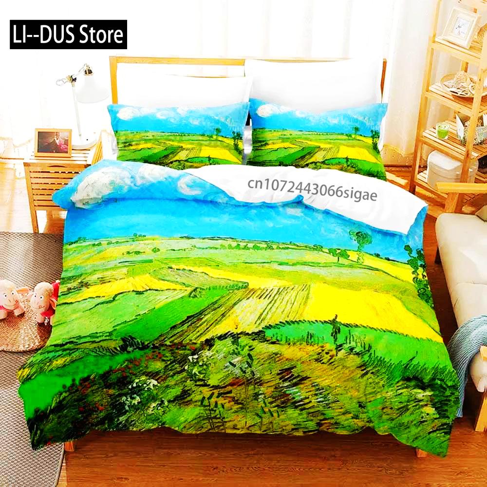 2022 Van Gogh Boys Bedroom Duvet Cover Single Double Full Queen King Size Retro Classic 3D Bedding Set Duvet Cover Bed Set