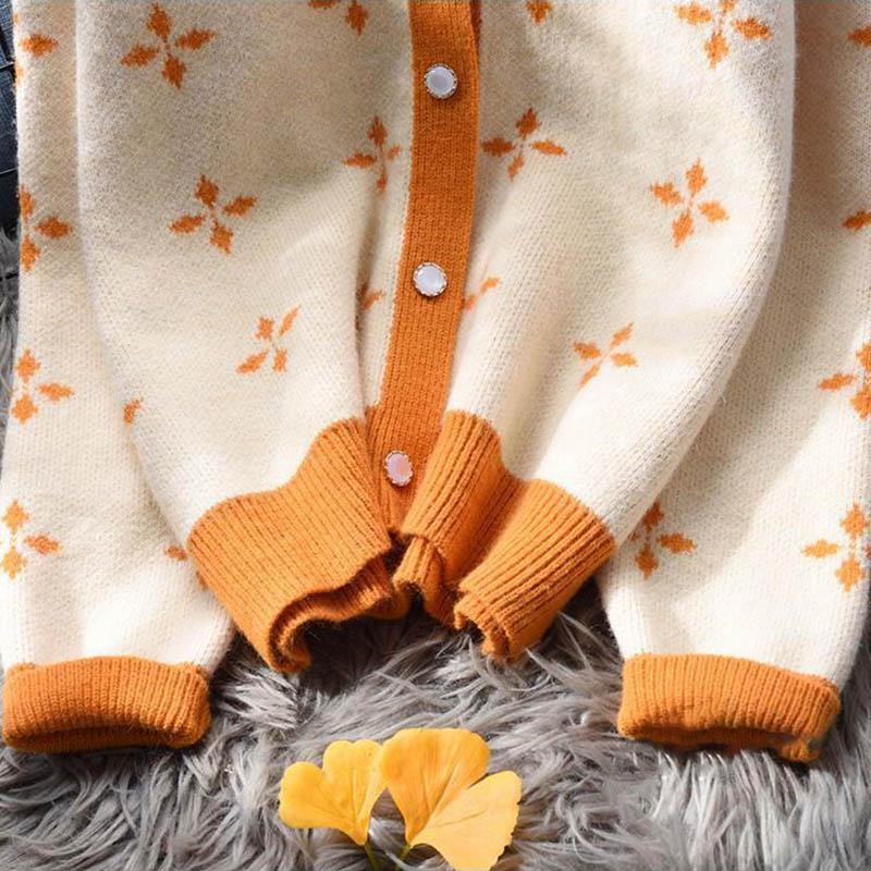 Pullover Mantel Strickjacke für Damen Herbst Winter Große Größe Vintage Locker Langarm Strick-Cardigan Pullover Jacke