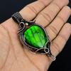 Green Flash Labradorite Pendant Gemstone Jewelry, 999 Copper Wire Wrapped Pendant, Handmade Jewelry Birthstone Pendant, Gift For Him