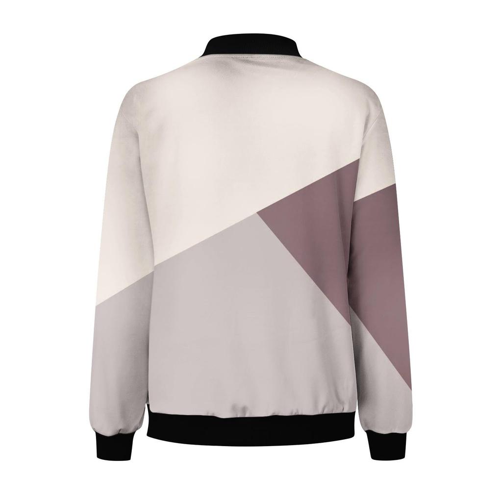 Chaqueta informal con cremallera y bolsillos, de moda para mujer, de manga larga