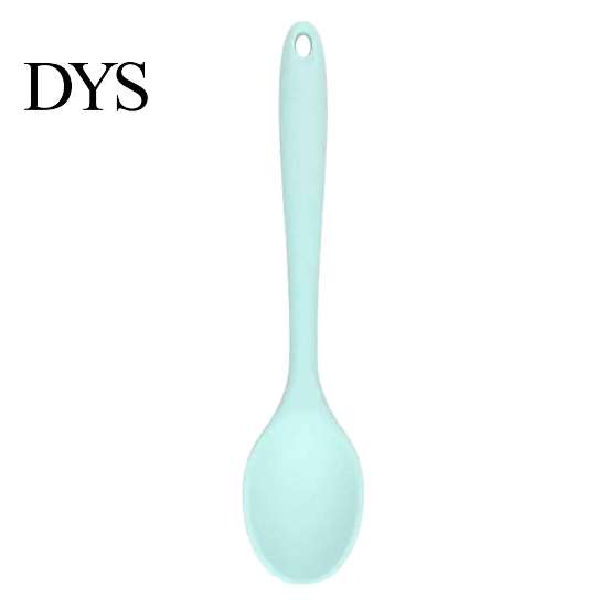 Silicone Cooking Spoon Serving Spoon, Heat Resistant Non-stick Kitchen Utensil, Safe Kitchenware for Home Ergonomic Anti-slip Handle Soup And