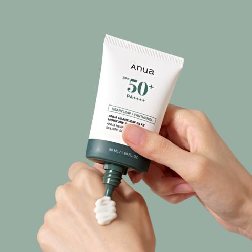 ANUA Heartleaf Silky Moisture Sunscreen SPF50+ PA++++ UV Protection 50ml