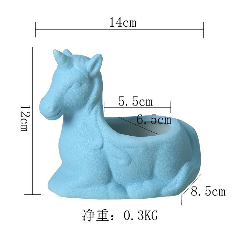 Simple White Creative Succulent Plant Flower Device Cartoon Animal Japanese New Ceramic Flower Pot