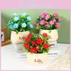 Foam Plastic Roses Artificial Flower Decorations With Art Basin Decor Interior