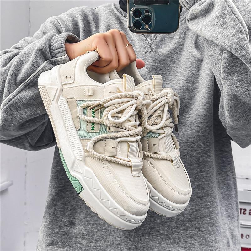 

Niche original men s shoes 2025 new autumn breathable trend versatile casual board shoes heightening sports little white tide shoes 44