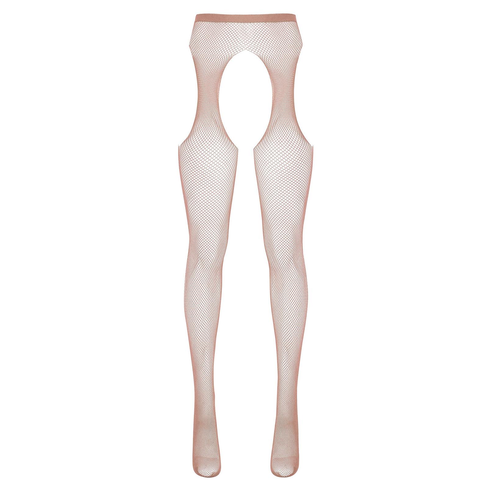 

Жіночі порожнисті панчохи з еластичним вирізом та промежиною середньої талії One Size тілесний