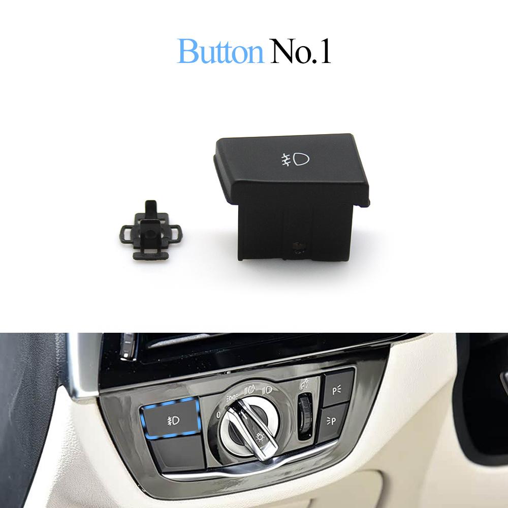 Car Front Dashboard Headlight Switch Rotary Knob Button Head Lamp Cover Panel For BMW 5 Series 6GT M5 G30 G31 G38 G32 F90