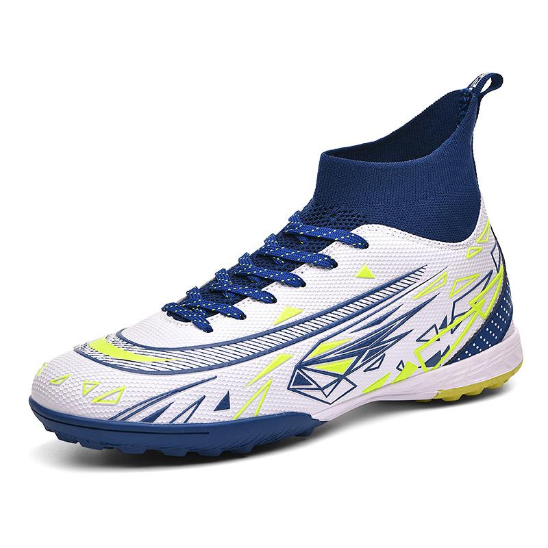 2024 Breathable AG Spike Soccer Shoes Boys Adult Students TF Shattered Nails King High Top Training Shoes Women