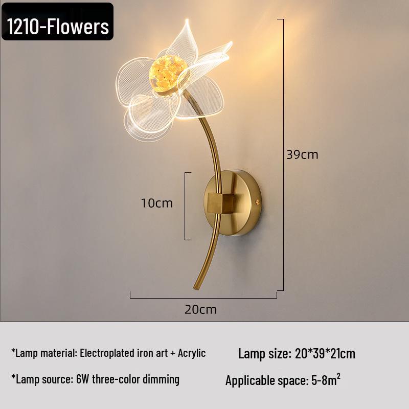 Crystal Luxury Wall Lamp: Wireless Bedside Light for Living Room & Corridor