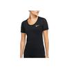 Nike T-shirt damski Infinite Running Fitness z krótkim rękawem, czarny BV3914-010