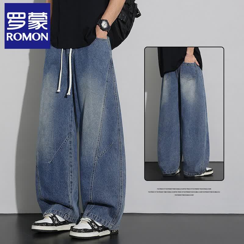 Men s Loose Fit Wide Leg Jeans M