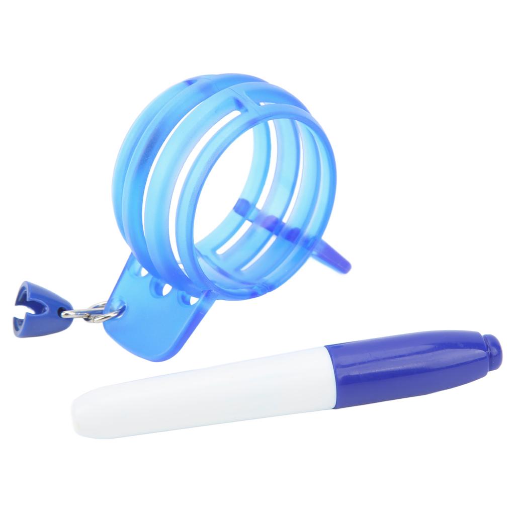 Circle Golf Ball Liner 360 Degree Golf Ball Line Marker Drawer Drawing Marking Alignment Putting Tool with Pen Blue