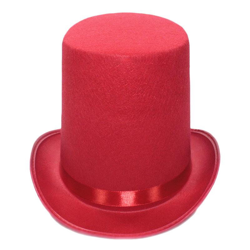 High hat retro British gentleman jazz hat magician hat show sequined hat rain high hat non-woven