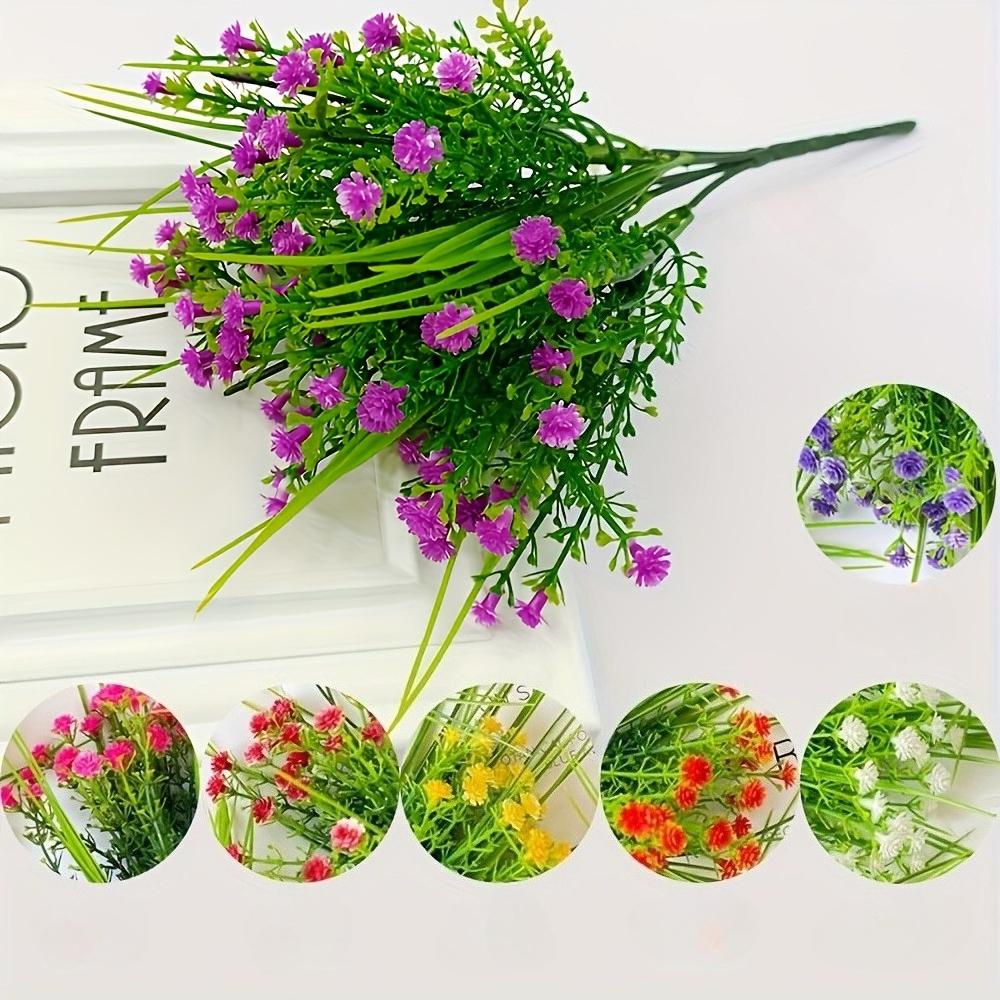 6pcs Realistic Outdoor Artificial Flower Plastic Fake Plants Home Decoration Weddings Gathering Assorted Indoor Outdoor Displays