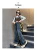Girls' 2025 Fleece-Lined Wide-Leg Denim Pants - Autumn/Winter Style