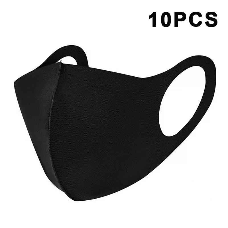 10Pcs Ice Silk Mask Spring And Summer Dustproof Washable Reusable Face Mask Unisex Adult/Mask Outdoor Travel Protection