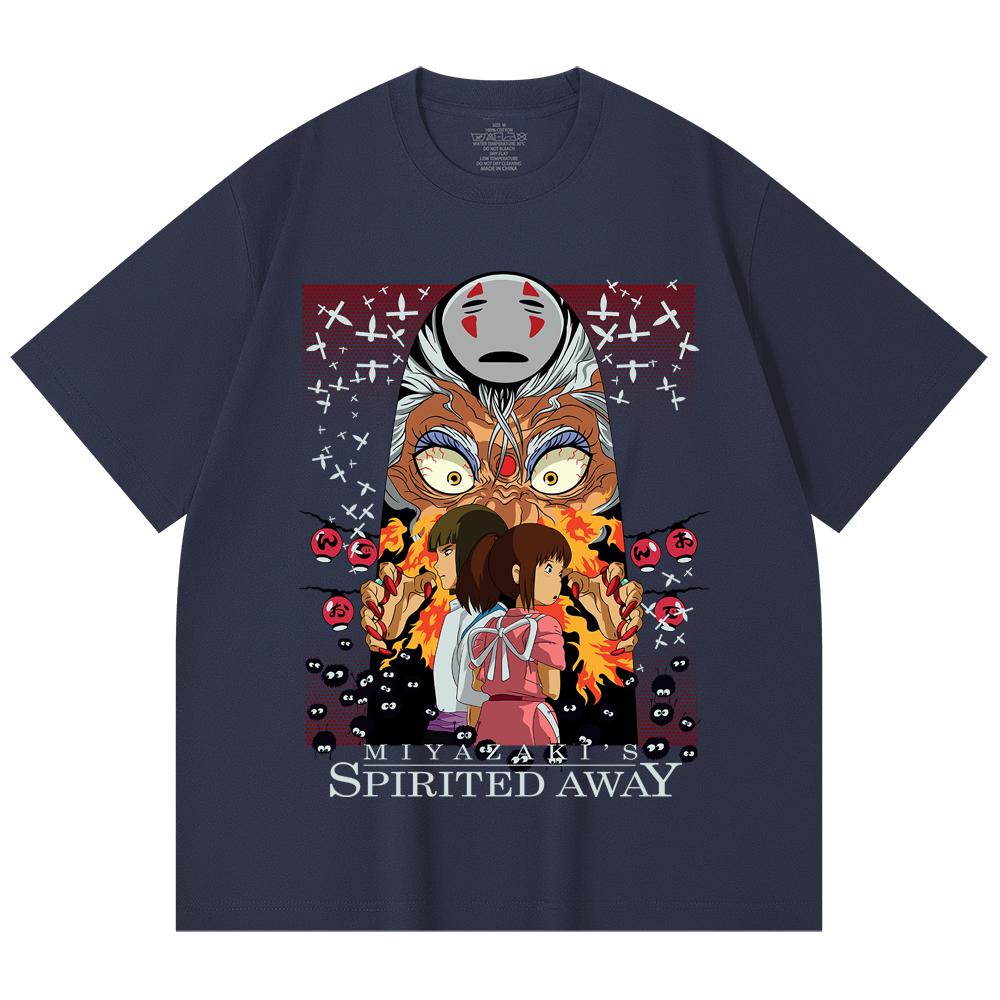 230 Gsm 100% Cotton Ghibli V1 Spirited Away Print Unisex Heavy Cotton T Shirt