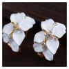 Korean Style Gardenia Stud Earrings - Elegant, Fashionable Floral Jewelry