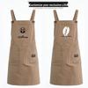 Korean Style Waterproof Waist Apron - Unisex Kitchen & Work Wear with Custom Logo