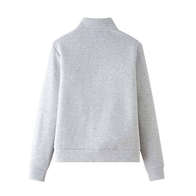 Li Ning Logo Stand Collar Sports Jacket Men Jacket Light-Gray AWDT609-2