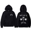 Meet Me At The Bar Gym Pump Cover Hoodie Funny Skeleton Oversized Hooded Tracksuit Men Women Casual High Quality Fleece Hoodies