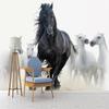 3D Photo Wallpaper Modern Art Black White Horse TV Background Wall Paper Mural Creative Living Room Bedroom Home Decor