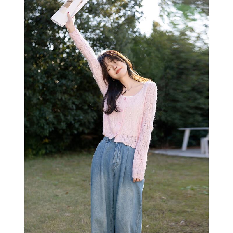 Women's Wool Blend Cable Knit Cardigan