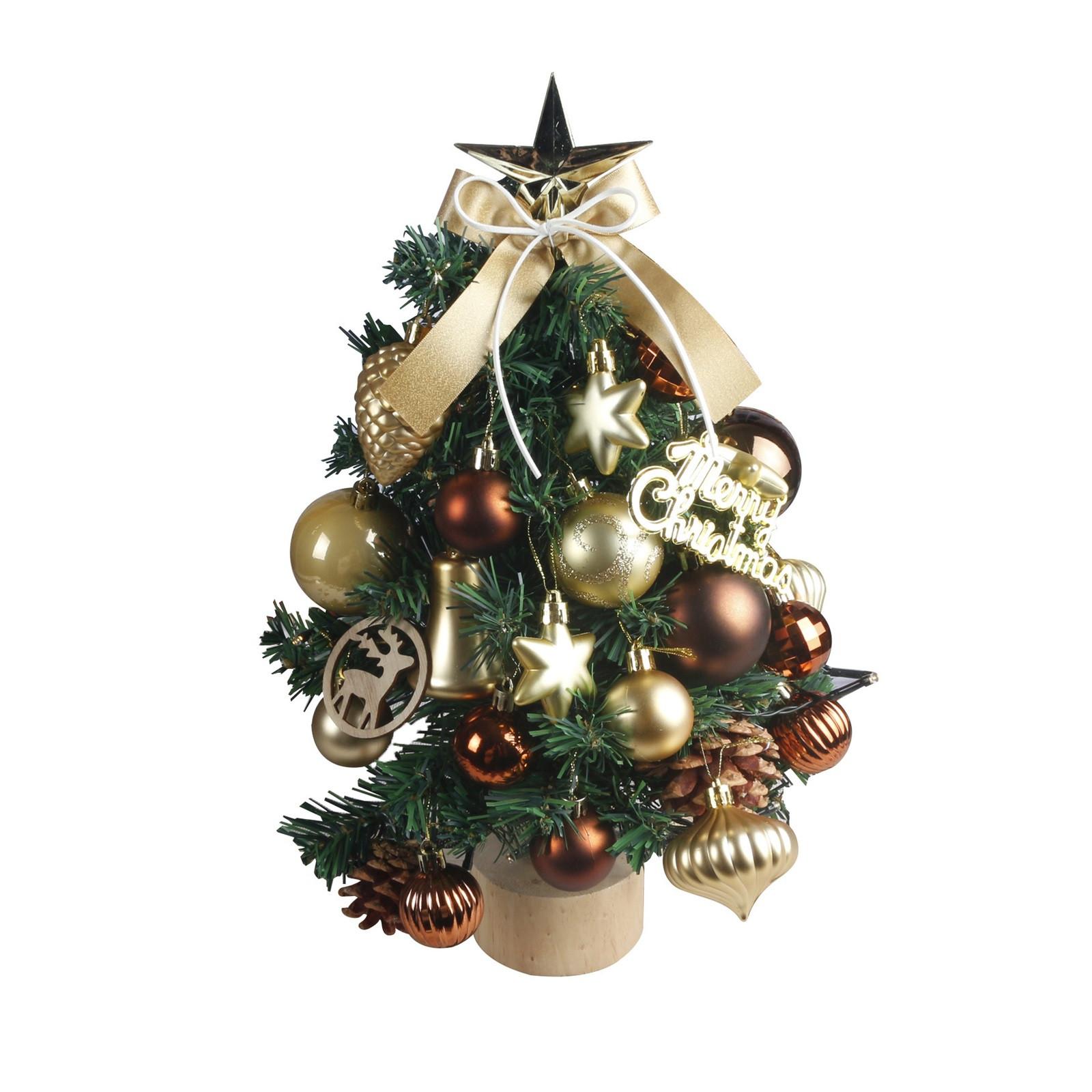 

Настольная новогодняя елка с гирляндами, украшения для елки, 45 см One Size