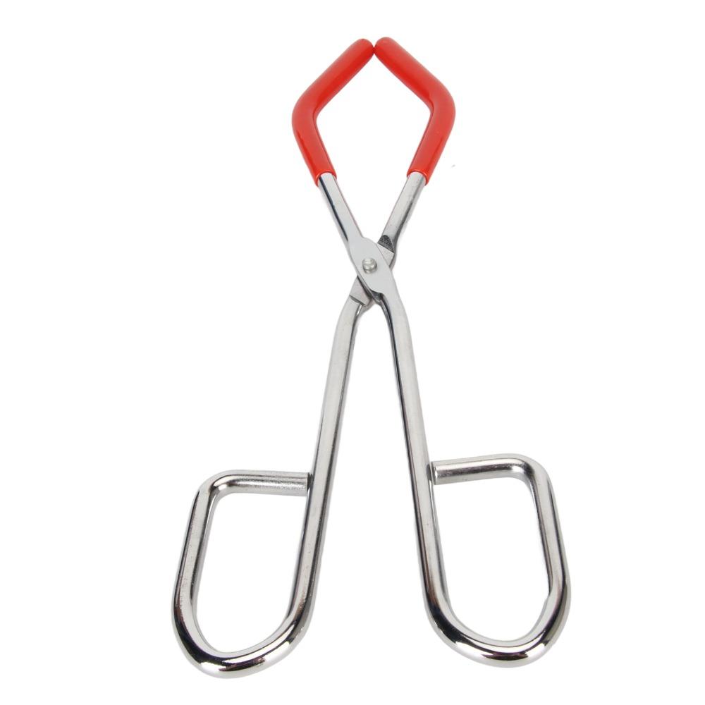 Chrome Plated Crucible Tongs Silver Lab Beaker Clamp Laboratory Tongs  Chemistry Experiment
