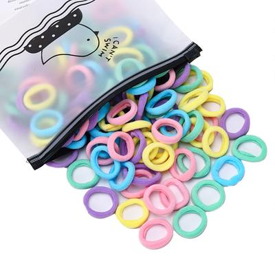 100 Pcs Hair Rubber Bands Excellent Elasticity Various Colors Reusable Hair Ties for Home Campus