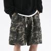 Pantaloncini da Uomo di Marca alla Moda American Casual Tooling Mimetici Pantaloni da Uomo Larghi Dritti High Street Mezzi a Cinque Punti