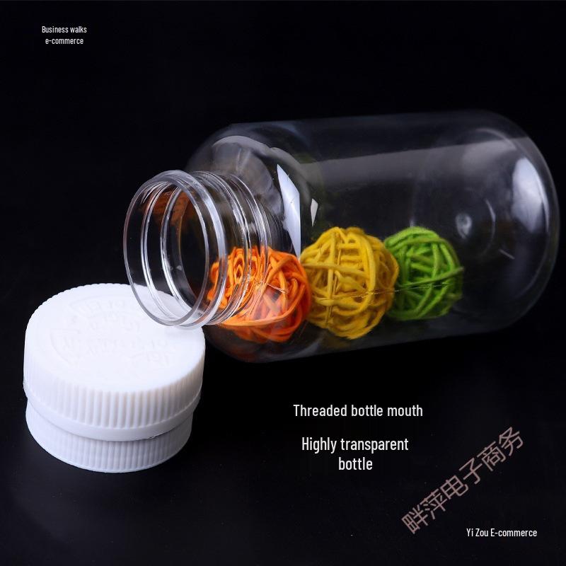 Piccola Bottiglia di Plastica Trasparente per Medicine (15/20/30/50 ml) per Liquidi e Campioni