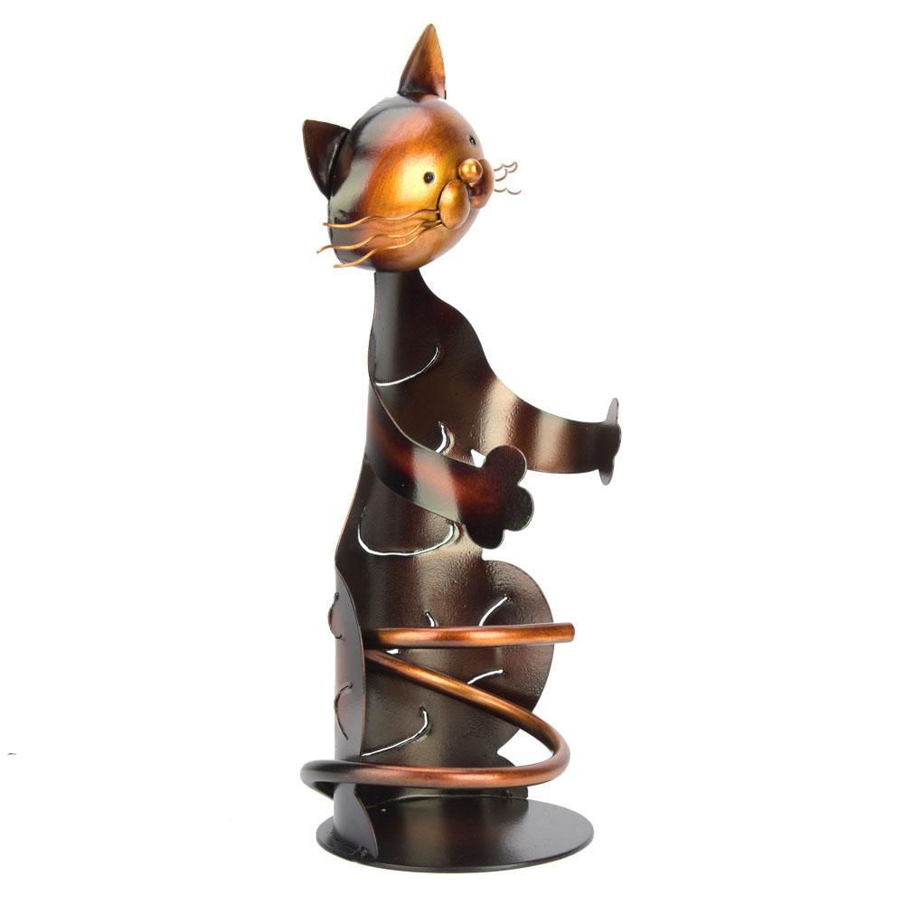 Innovativer Katzen-Umarmungsform Rotweinregalhalter Einzelne Flasche Weinständer Tischschmuck