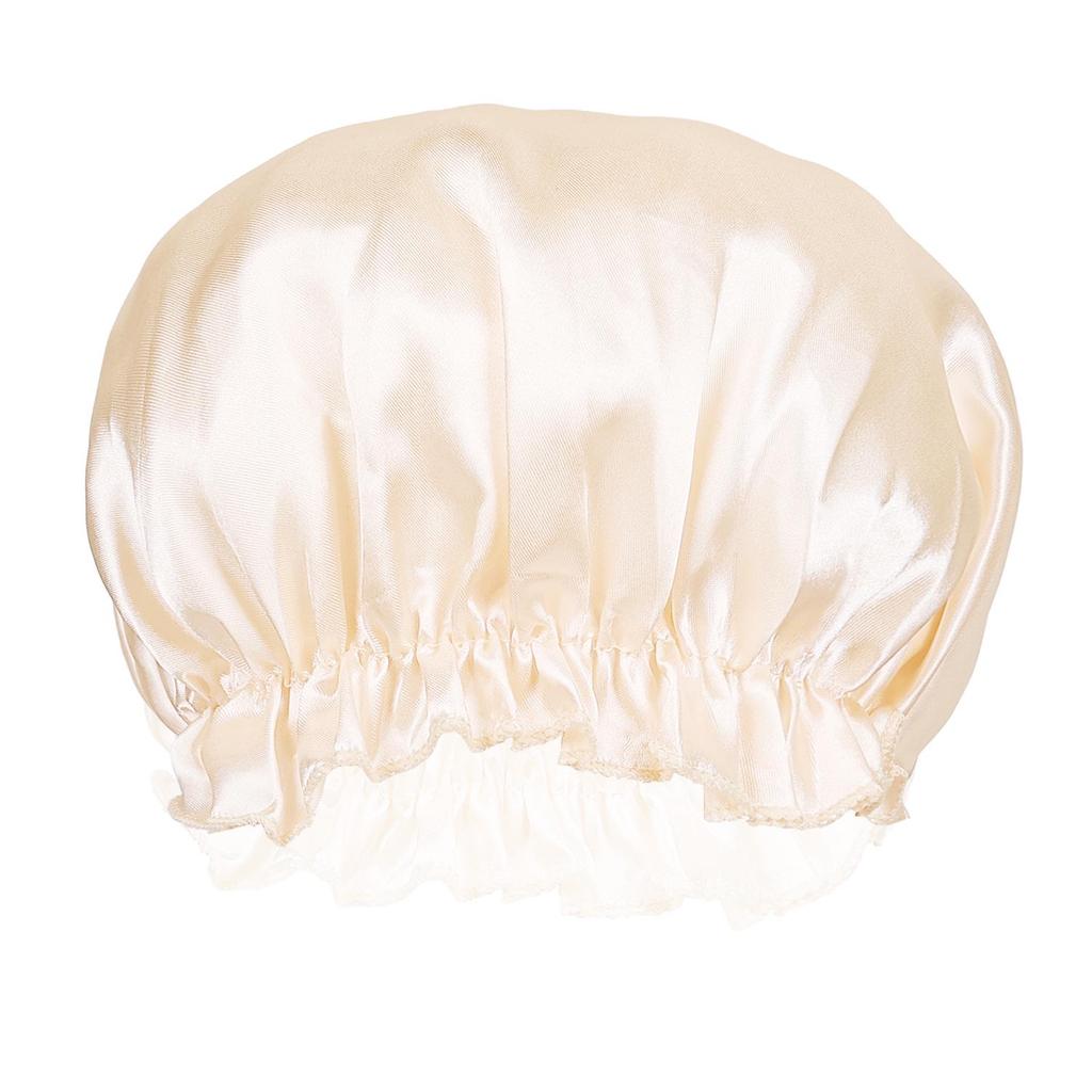 Satin Sovmössa för Kvinnor - Enkel Huvudbonad för Hemma, Bad, Efter Förlossning eller Cellgiftsbehandling