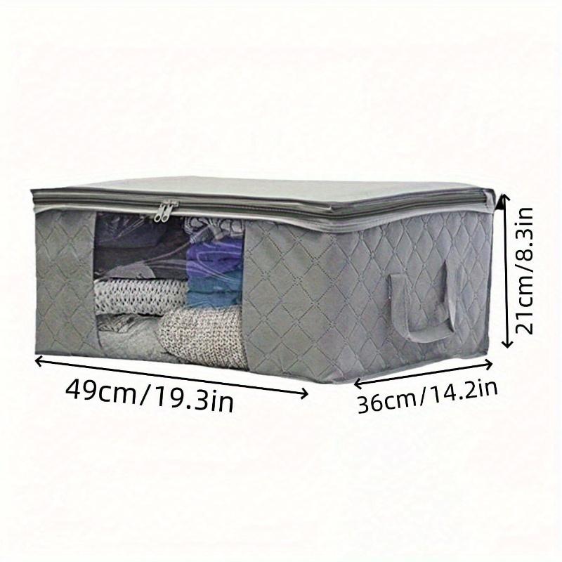 

Складной органайзер для шкафа с ручкой, плотная ткань, подходит для одежды, одеял, покрывал, простыней, подушек и игрушек, пододеяльник one-size серый