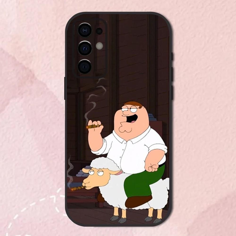 F-Family Funny Guy Phone Case For Samsung S24,S21,S22,S23,S30,Ultra,S20,Plus,Fe,Lite,Note,10,9,5G Black Soft Shell
