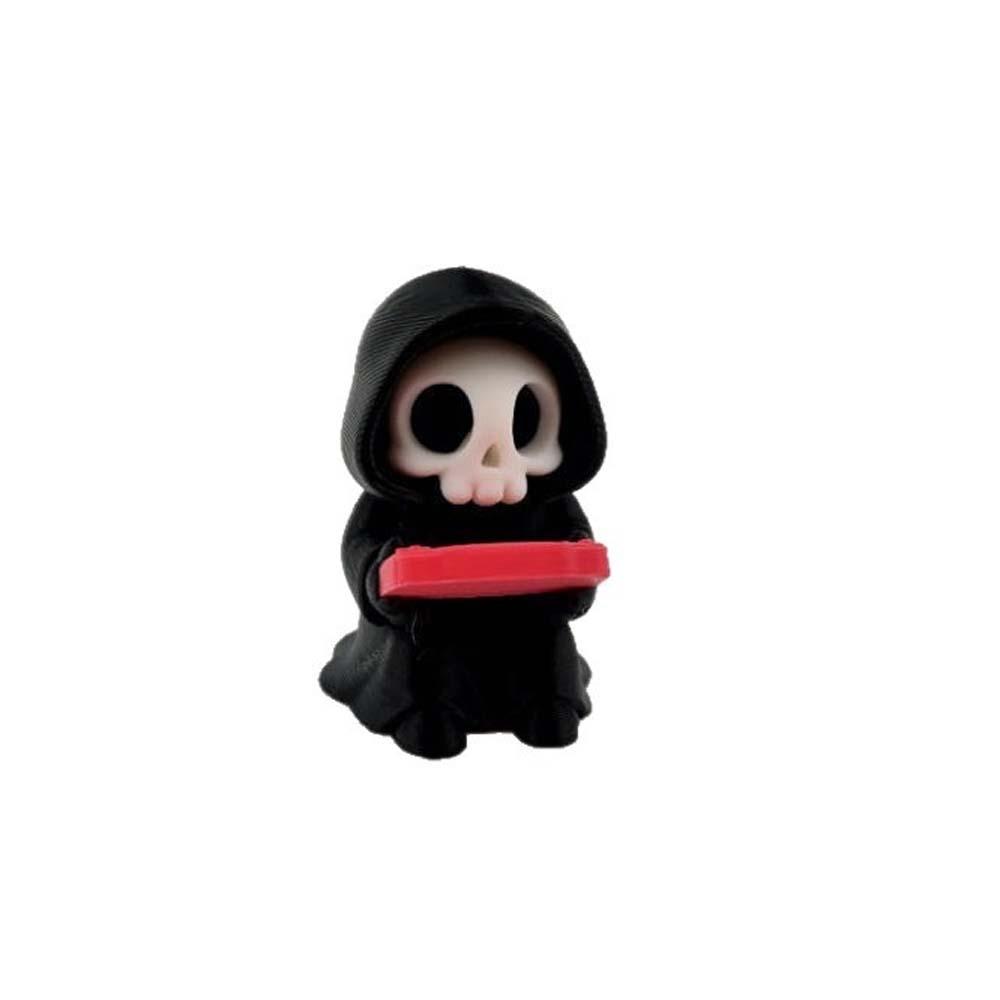 Cute Grim Reaper Toy PLA Halloween Miniature Ghost Desk Statue 3D Printed Doll Bookshelf